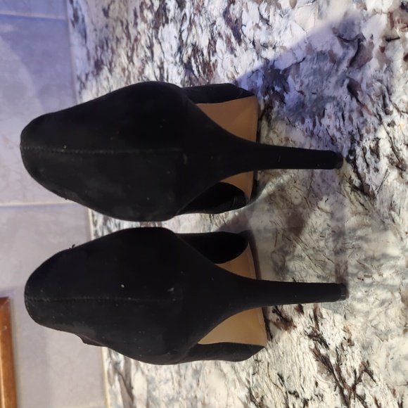 Apt 9 Women's Black Faux Suede Platform Heeled Shoes Sz 9 - Picture 4 of 5